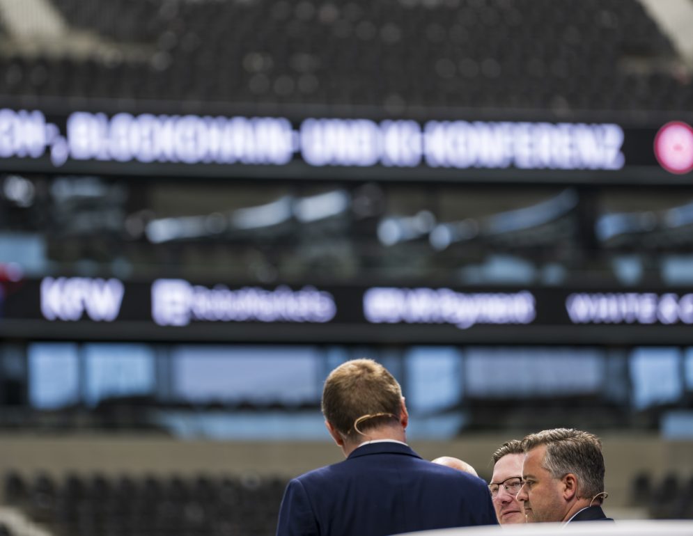 15.05.2025, xfux, Fussball 1. Bundesliga, Eintracht Frankfurt – Block im Park 2025, Konferenz