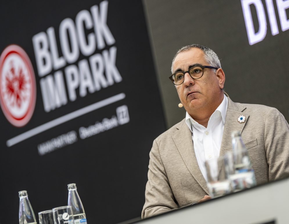 15.05.2025, xfux, Fussball 1. Bundesliga, Eintracht Frankfurt – Block im Park 2025, Konferenz